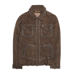 Frye Men’s Dark Brown Brody Suede Shacket Dark brown