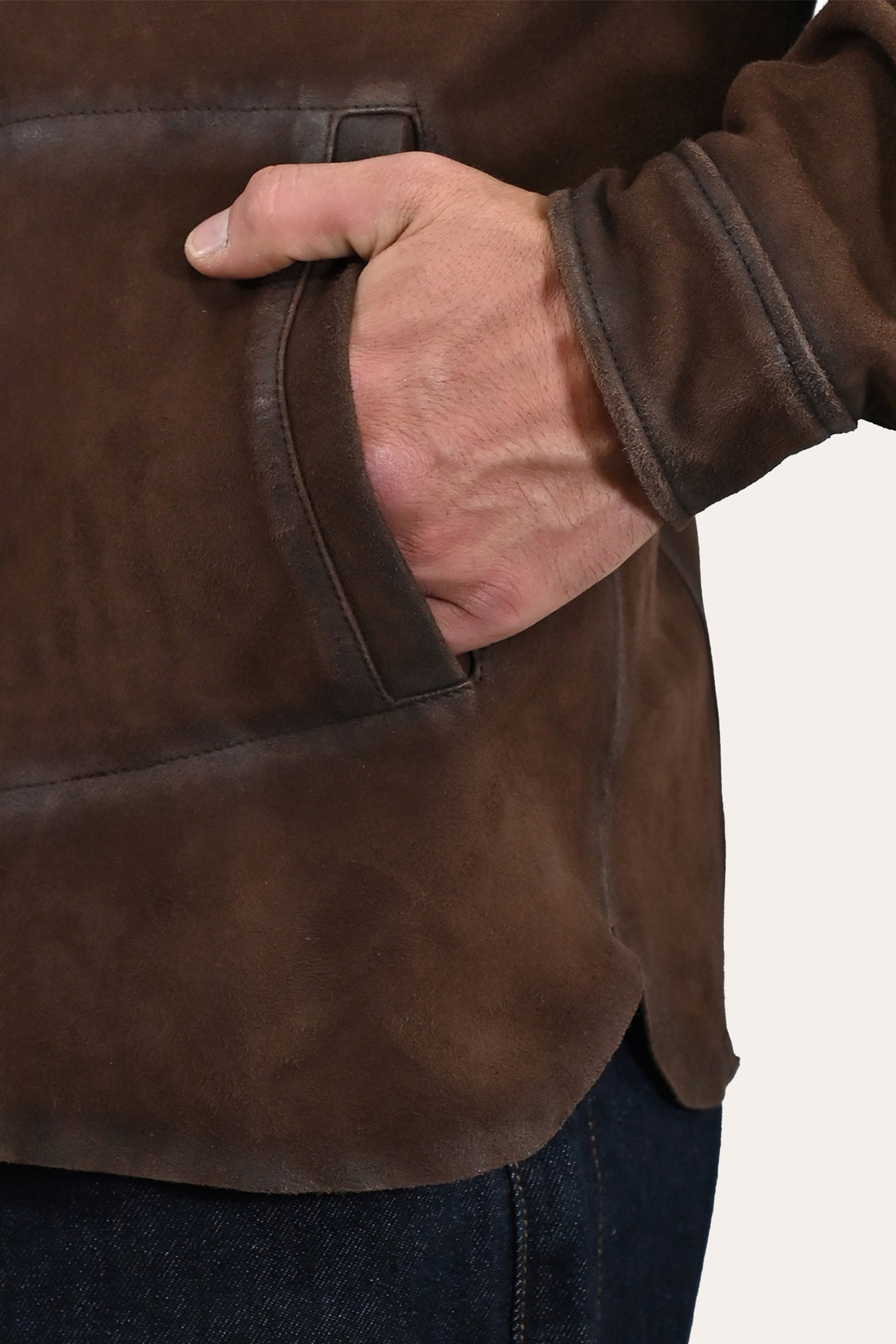 Frye Men’s Dark Brown Brody Suede Shacket Dark brown