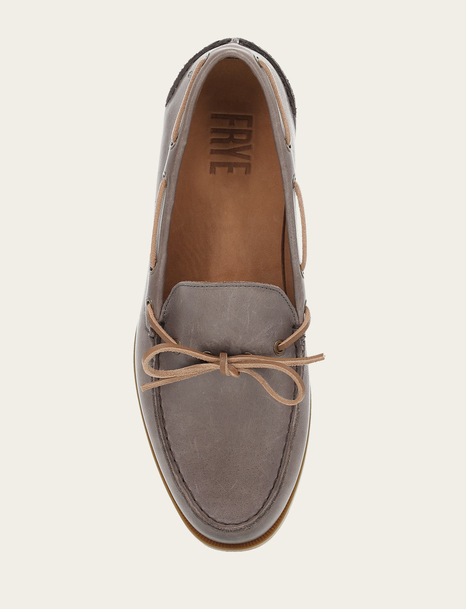 Frye Men's Steel Mason One Eye Tie Loafers Steel
