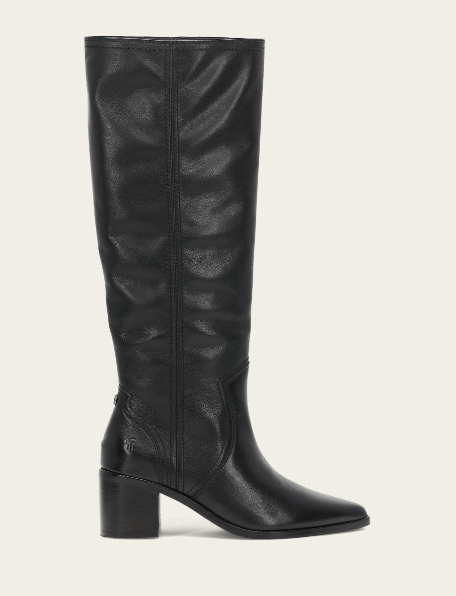 Frye Women's Black Sadie Softy Tall Booties Black