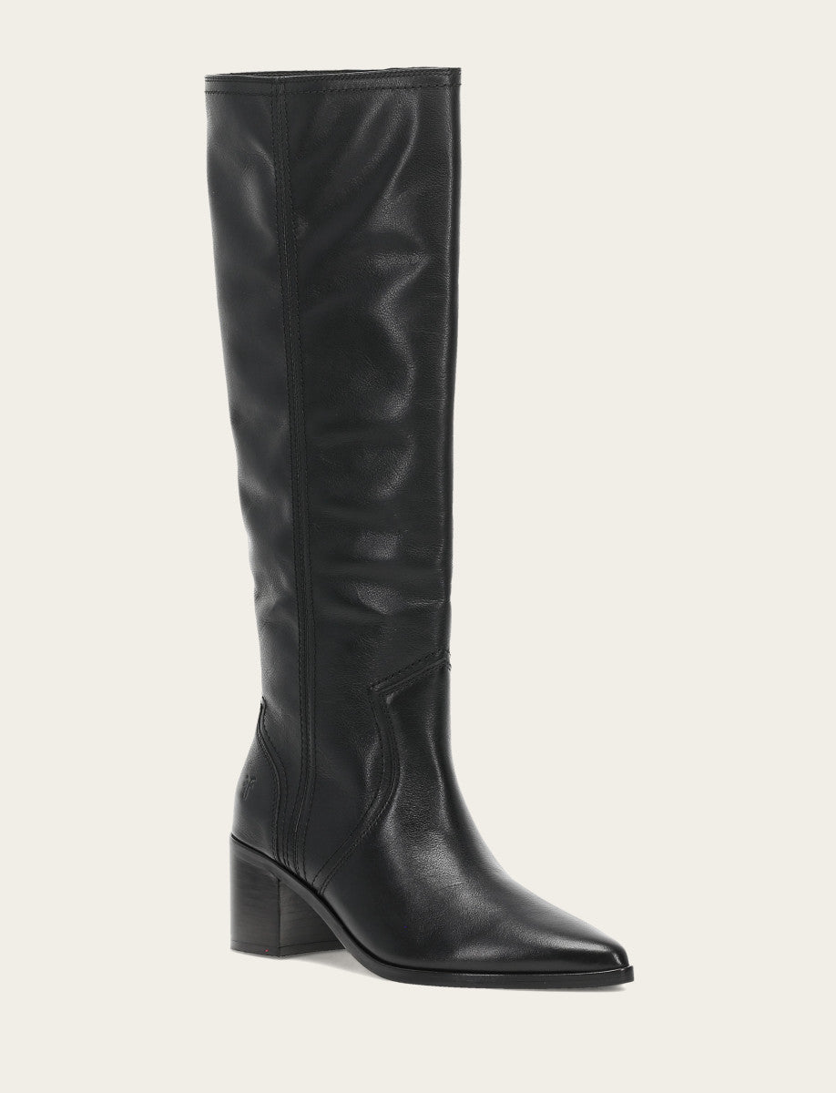 Frye Women's Black Sadie Softy Tall Booties Black