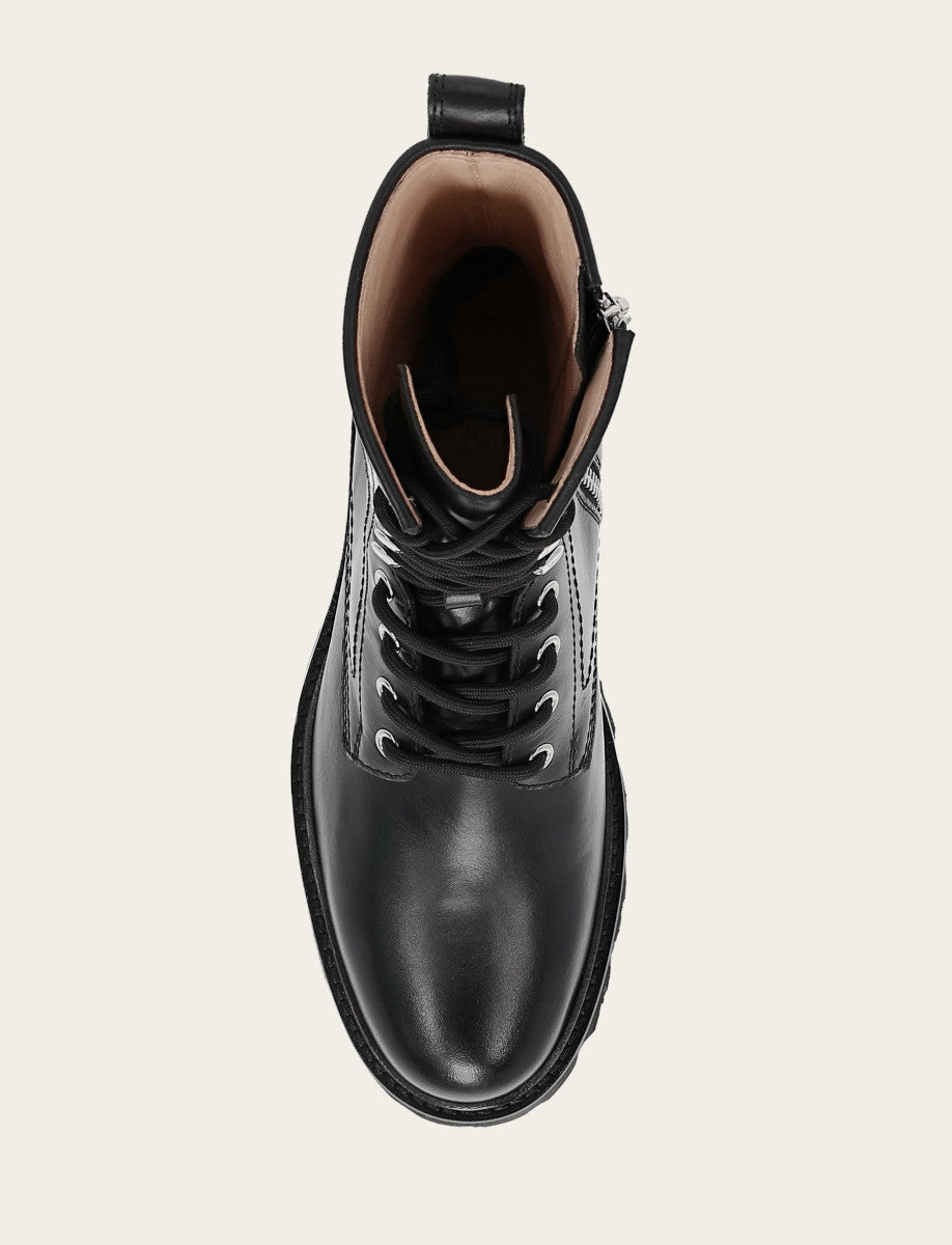 Frye Women's Black Olivia Combat Boots Black