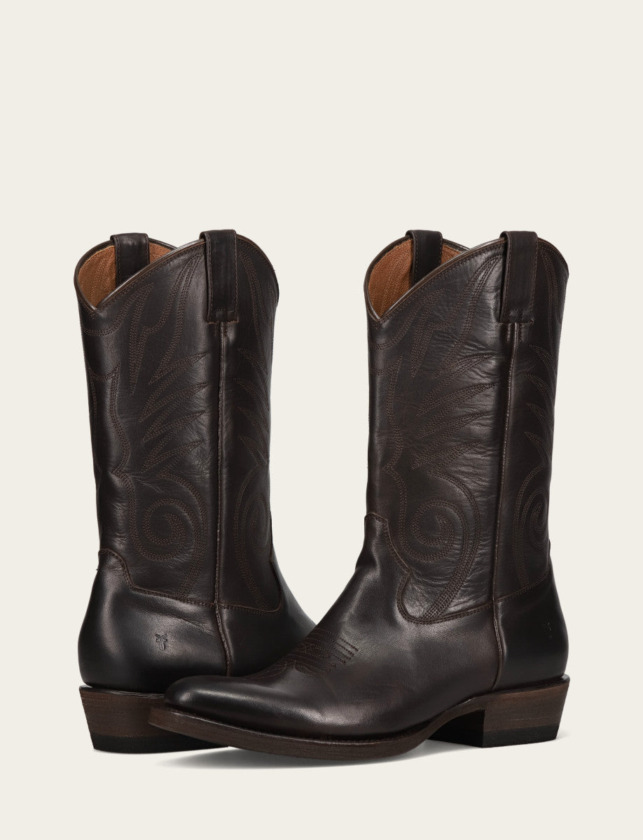 Frye Men's Chocolate Grady Vintage Stitch Western Boots CHOCOLATE